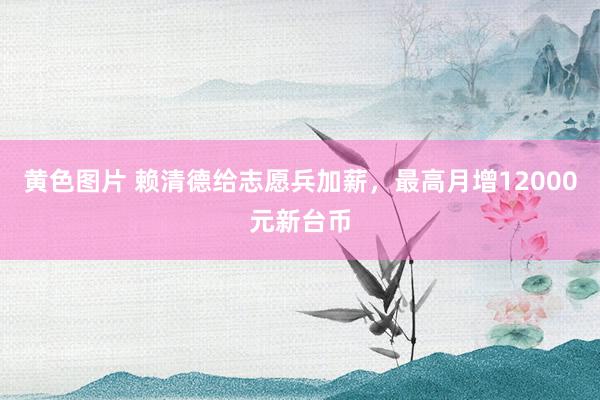 黄色图片 赖清德给志愿兵加薪，最高月增12000元新台币